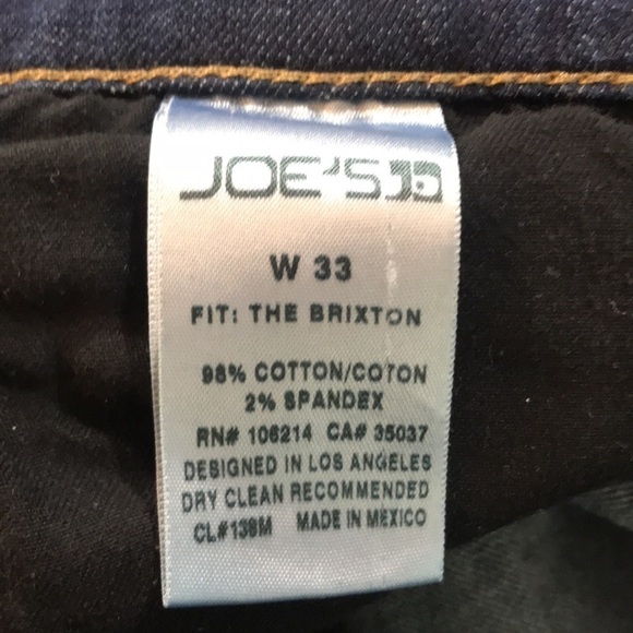 Joe’s Jeans “The Britton” Straight & Narrow DarkWash Cotton Stretch Jeans - Picture 11 of 12